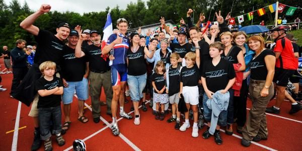 Frenchman Thomas Dietsch had plenty of fans to cheer him in Germany.