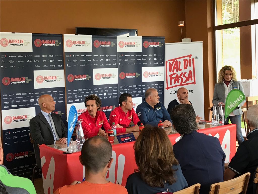 Franco Pellizotti and Vincenzo Nibali have a press conference