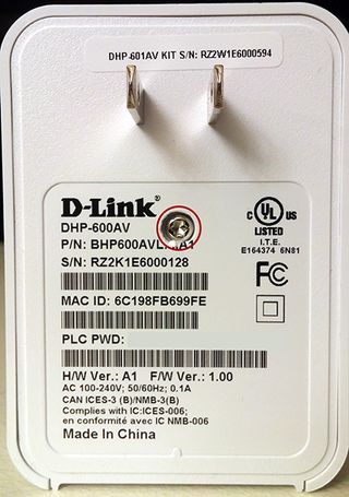 Figure 5 - DLink DHP600AV screw hole revealed