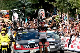 Jens Voigt (RadioShack-Nissan) savours his victory in Beaver Creek