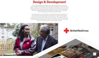 Web design case studies: British Red Cross