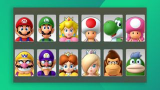 Character Select screen from a Super Mario game