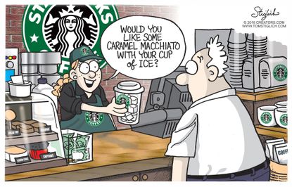 Editorial Cartoon U.S. Starbucks Lawsuit 2016