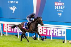 Lambourn wins the Betfred Derby at Epsom under Wayne Lordan.