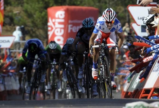 Daniel Moreno (Katusha) powers to victory in stage 4 at the Vuelta after attacking inside the final kilometer