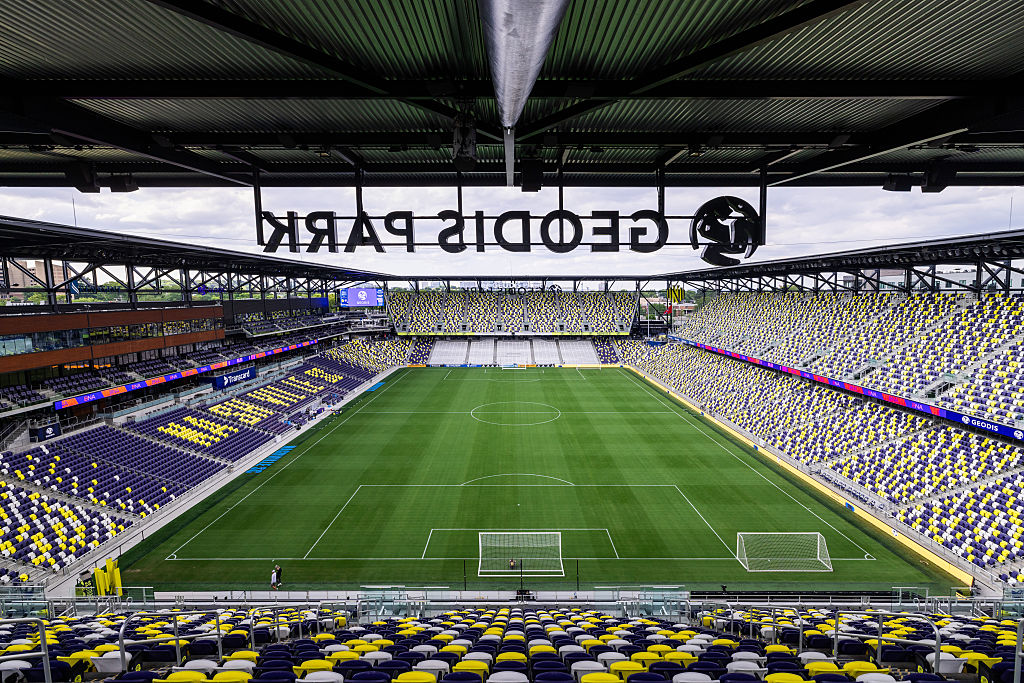 General view inside the stadium prior to the MLS match between Nashville SC and Orlando City at GEODIS Park on August 23, 2025 in Nashville, Tennessee