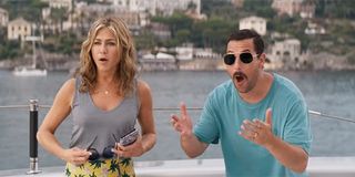 Jennifer Aniston and Adam Sandler in Murder Mystery