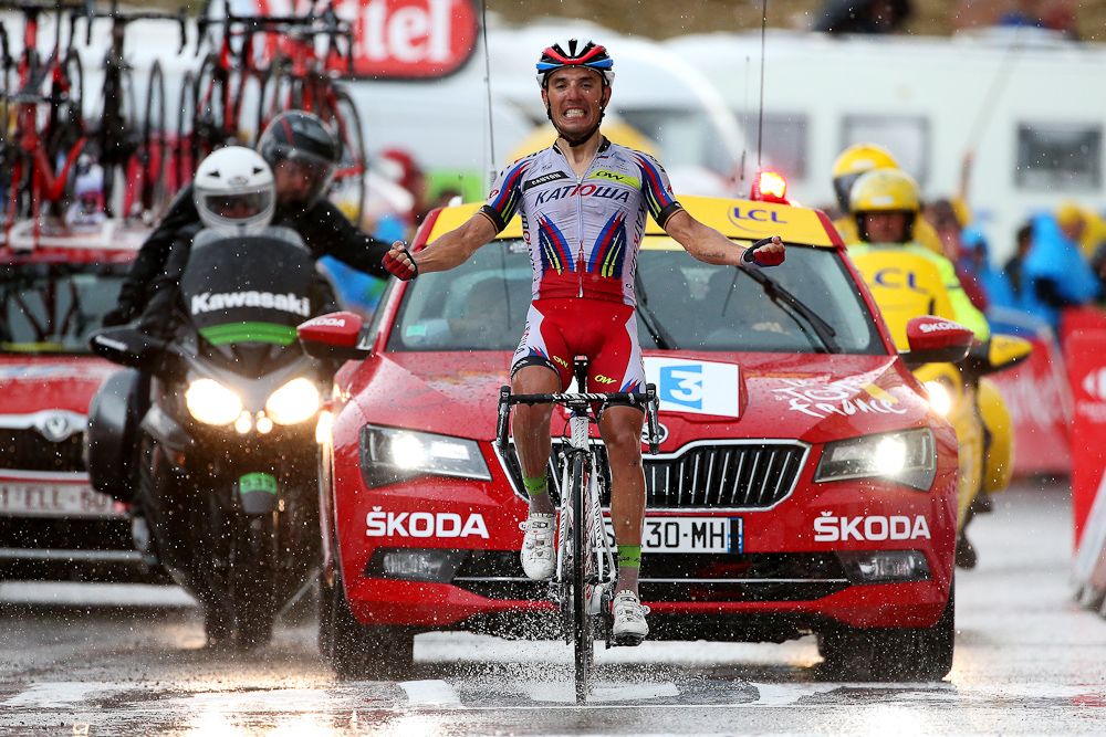Joaquim Rodr&iacute;guez (Katusha) wins stage 12 of the 2015 Tour de France.