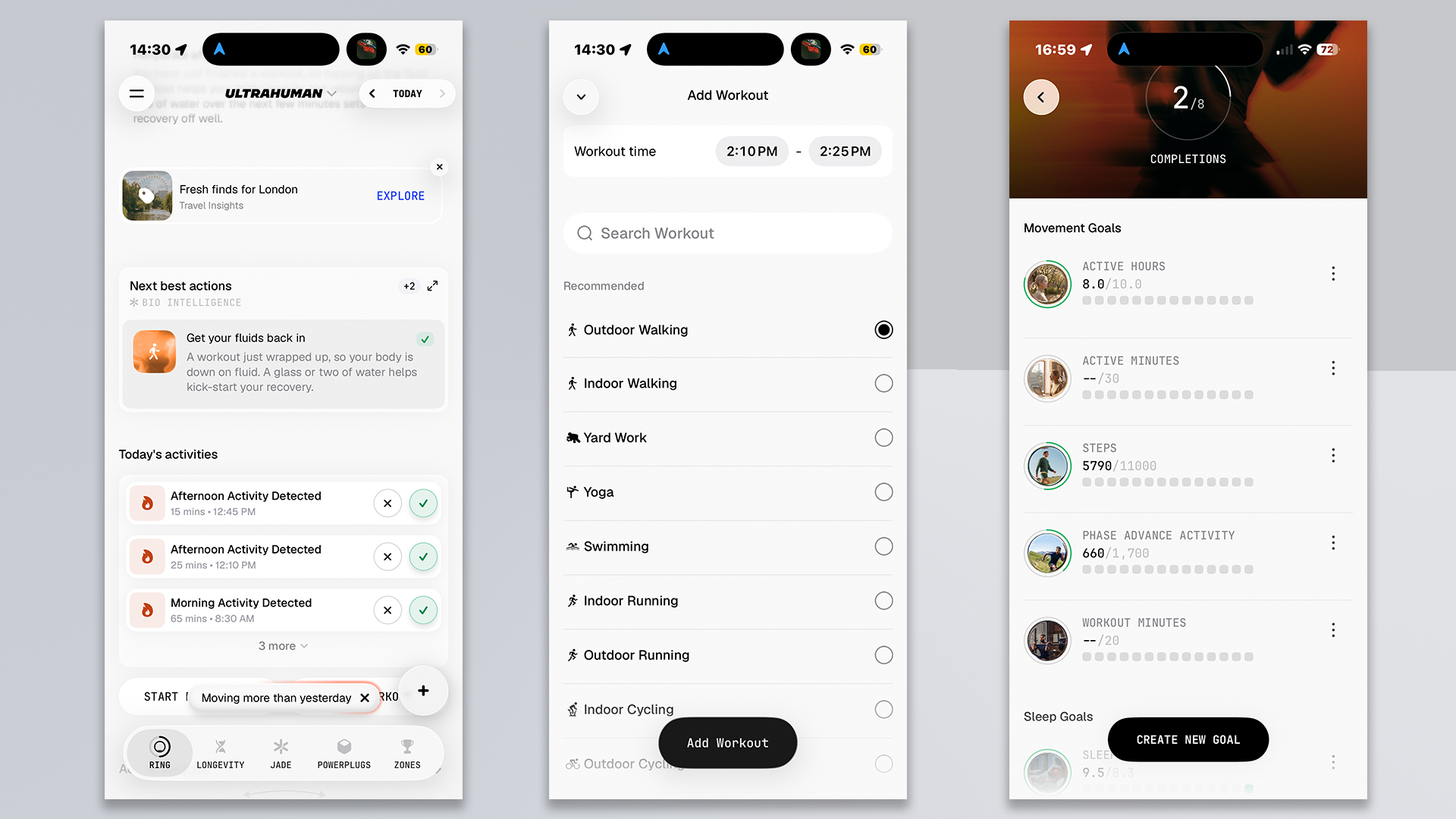 Ultrahuman app screenshots