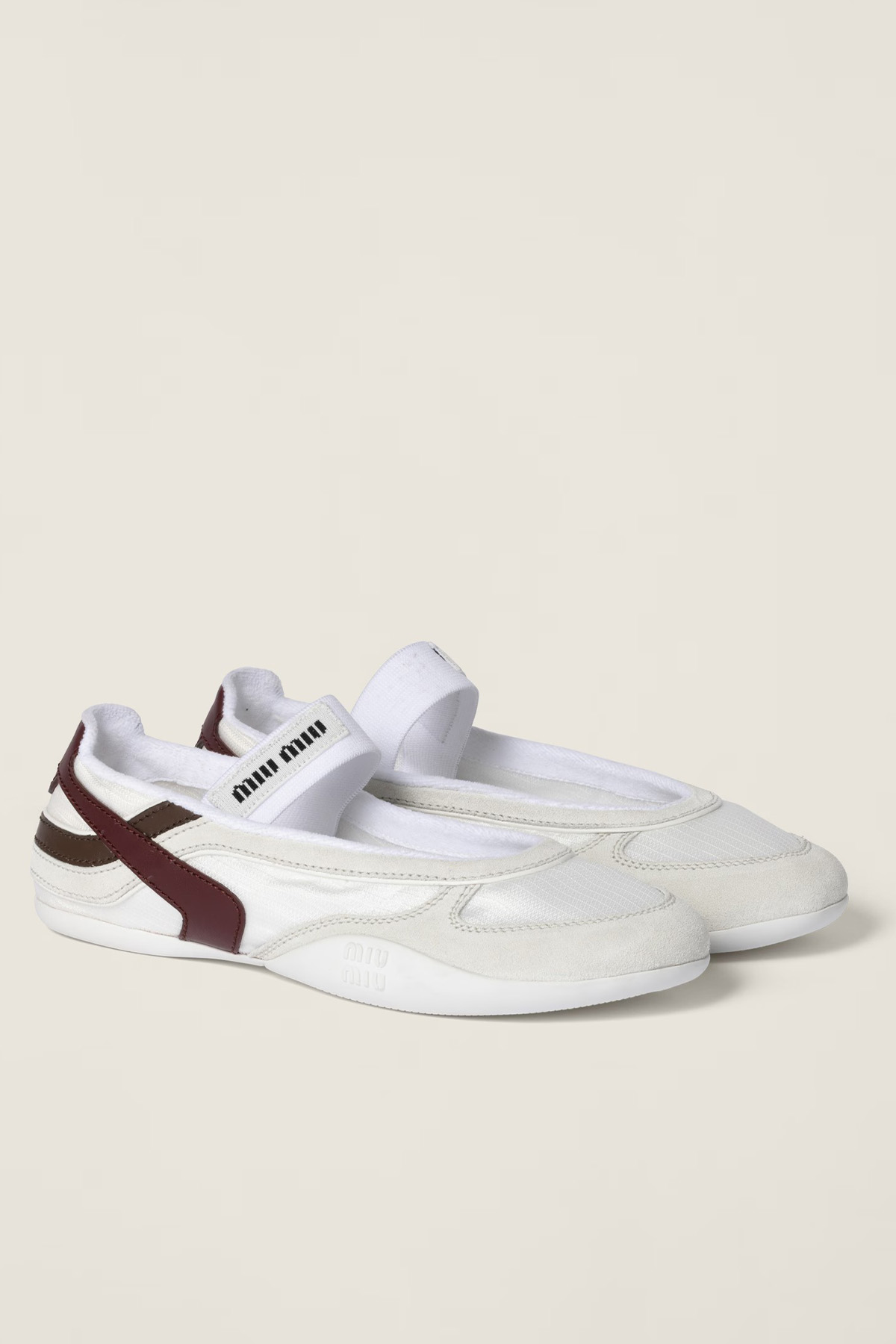 Gymnasium Technical Fabric and Suede Ballerinas 
