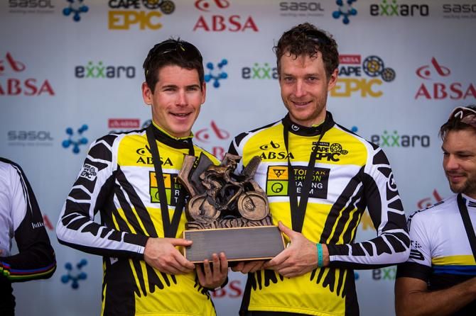 Robert Mennen and Kristian Hynek of Topeak-Ergon Racing won the overall