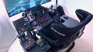 This gaming setup is the ultimate flight and racing sim battlestation ...