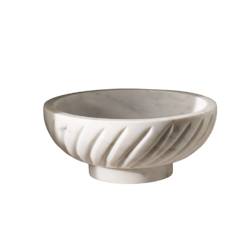 Larton Footed Marble Bowl | Decorative Accessories | the White Company