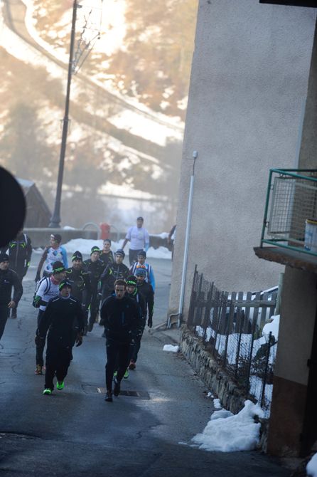 Riders set off for a two-hour walk