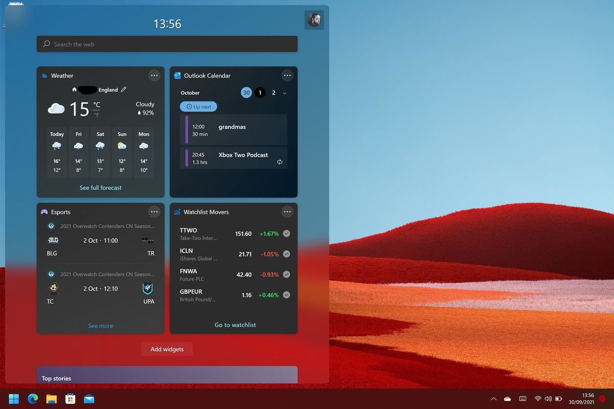 Windows 11 Widgets