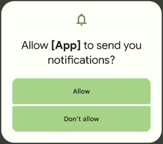 Android 13 notification permission dialog