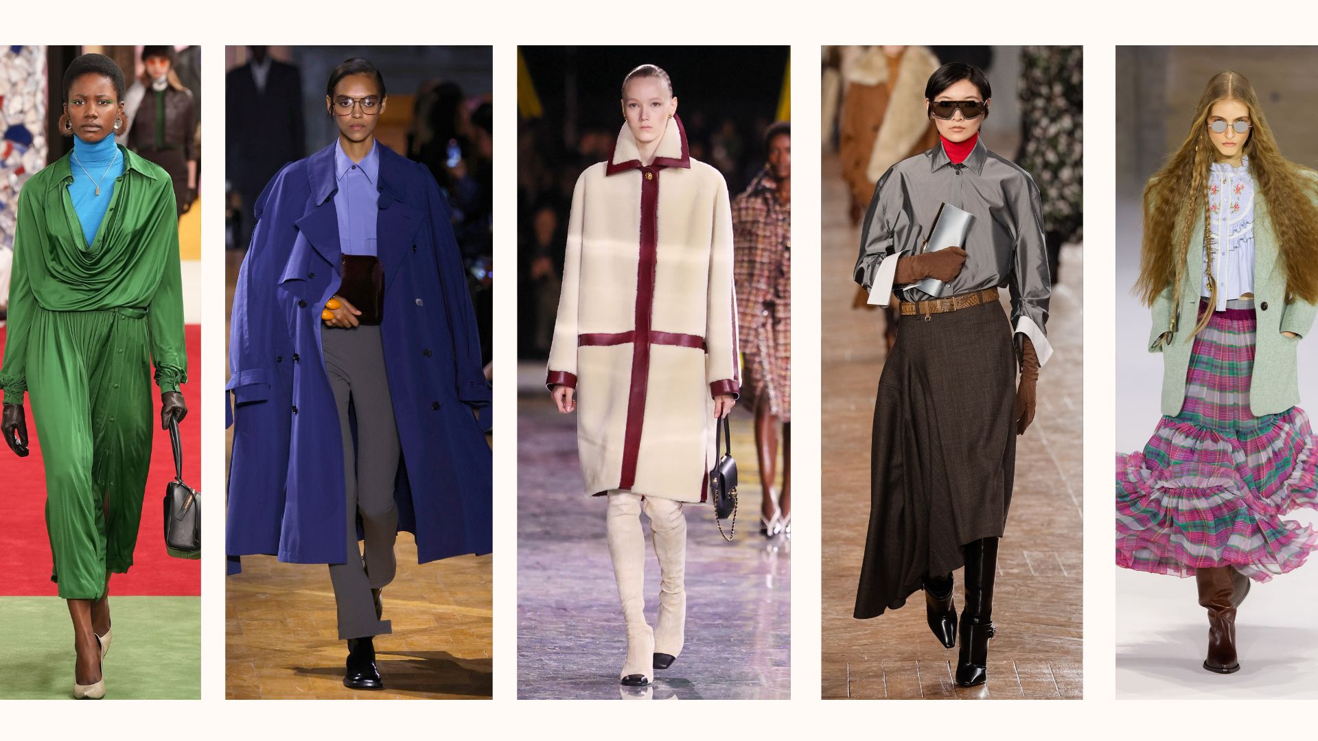 Models on the runway in trending colours