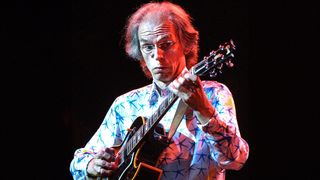 Steve Howe of Yes performs in concert August 5, 2002 at Radio City Music Hall in New York City