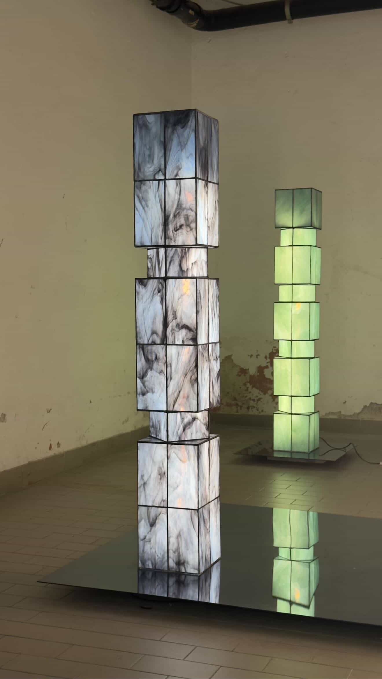 glass column lamps
