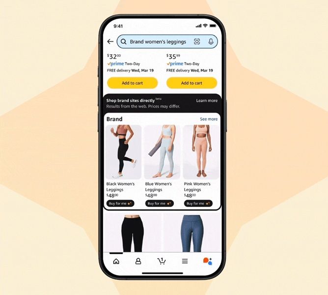 Amazon's Buy for Me test section will be available in its own category when viewing search results.