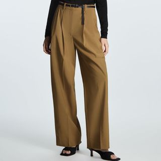 tailored camel pants