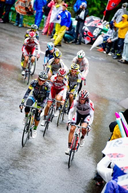 The riders suffered in the rain