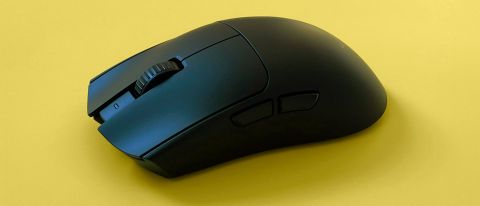 The Razer Viper V3 Pro mouse against a yellow background.