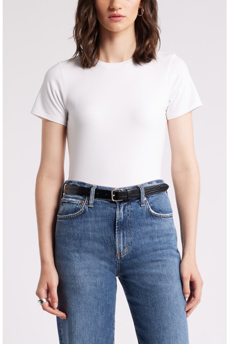 Pima Cotton Blend Crewneck T-Shirt