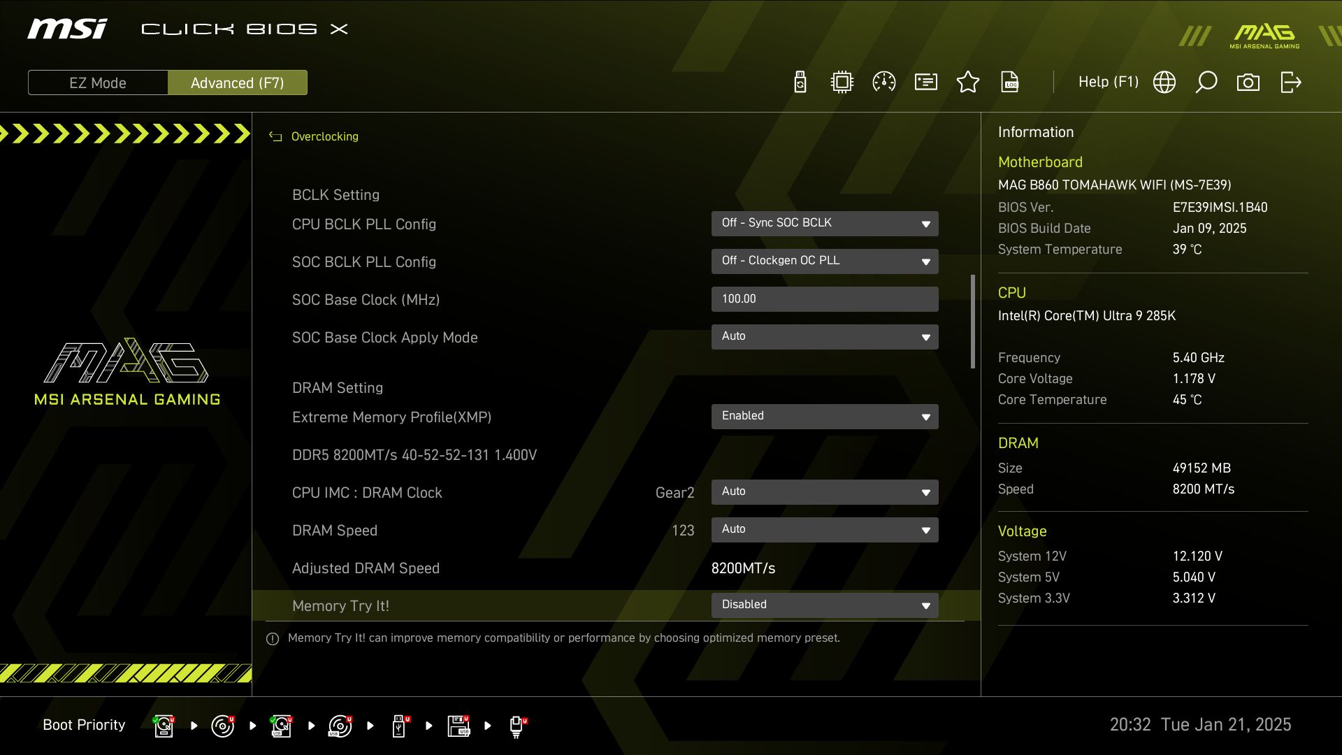 MSI MAG B860 Tomahawk Wifi