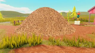 A huge pile of hay in Search for the Needle on Roblox.