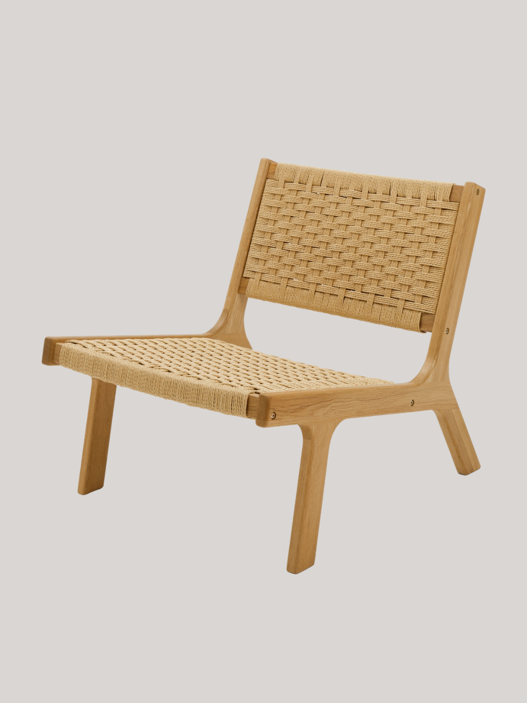 A rope and oak chair from Habitat