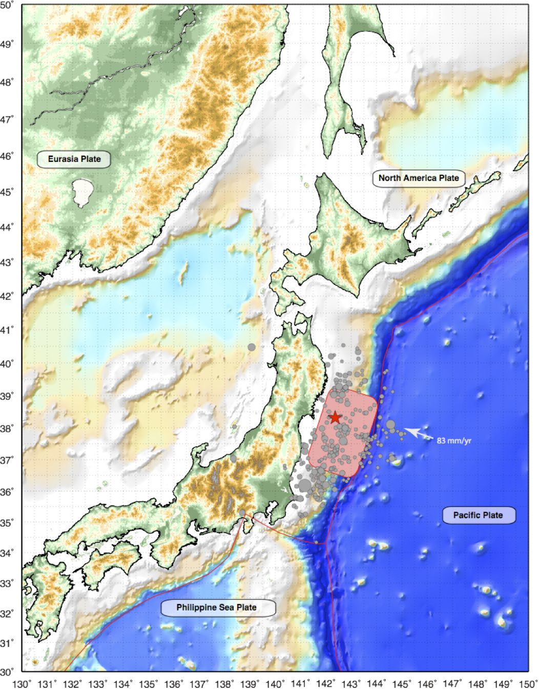 Japan trench tectonic setting