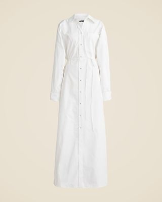 Christopher John Rogers X J.crew Cotton Poplin Shirtdress