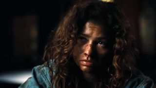 Rue talking to Alamo with a bloody nose in Euphoria's series finale. 