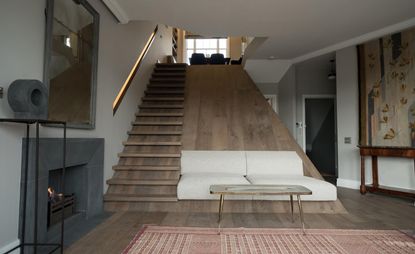 Timber built-in staircase