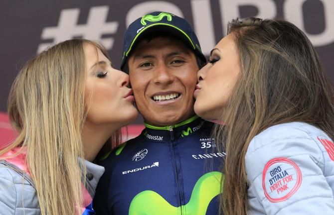 New Giro d'Italia race leader Nairo Quintana (Movistar)
