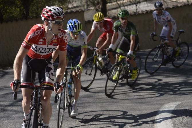 The leaders take on the final climb