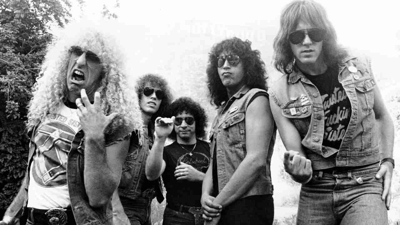 Twisted Sister posing for a photograph in 1983