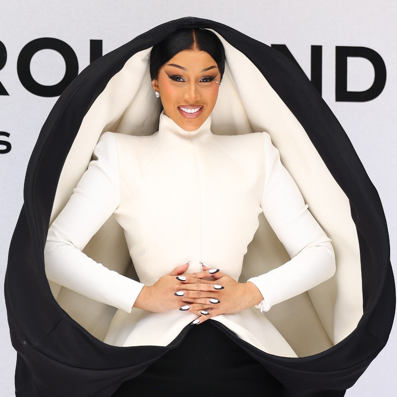 Cardi B attends the Stéphane Rolland Haute Couture Fall/Winter 2025/2026 show as part of Paris Fashion Week on July 08, 2025 in Paris, France.