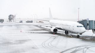 Aeroplane in a snowstorm