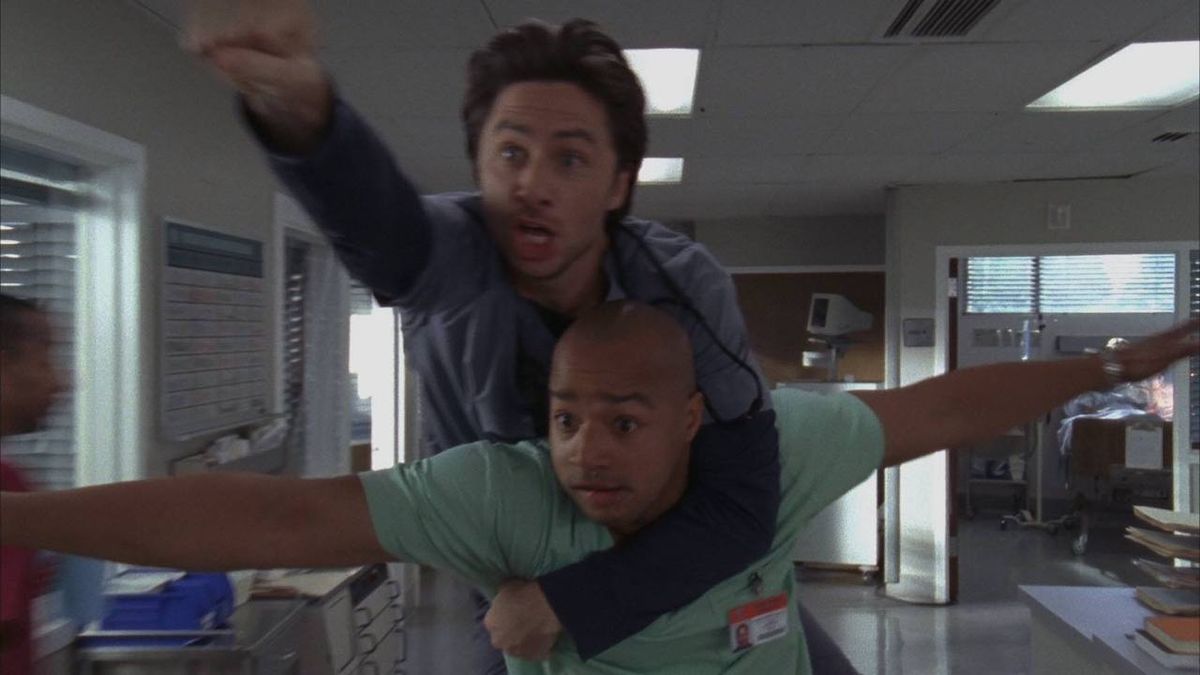 J.D. and Turk doing an Eagle on Scrubs