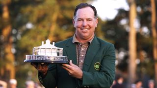 Mark O'Meara with the trophy after winning the 1998 Masters