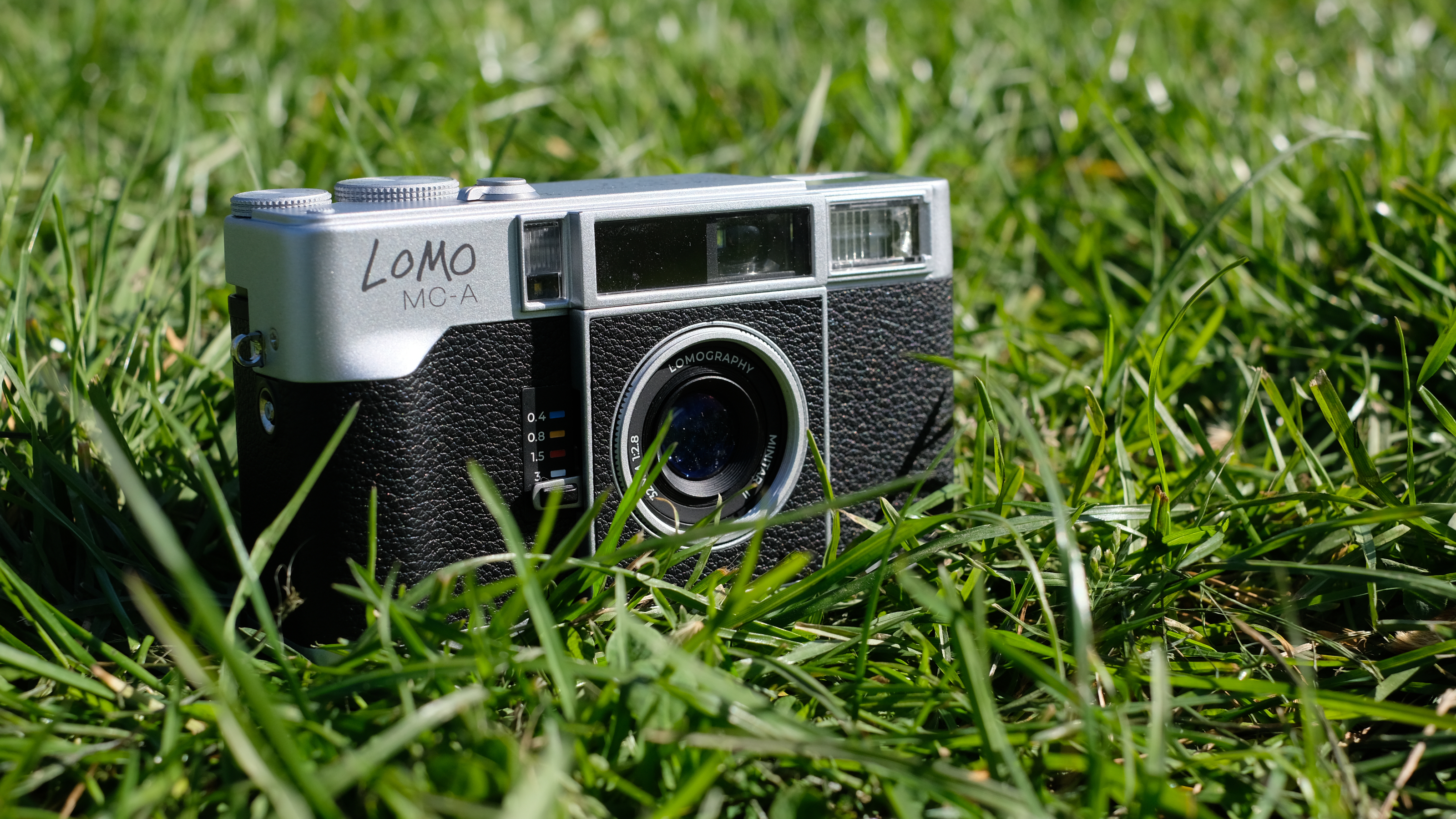 Photograph of Lomography Lomo MC-A standing in grass