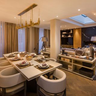 luxurious dining and living room