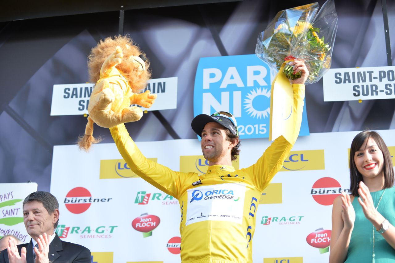 New race leader Michael Matthews (Orica GreenEdge)