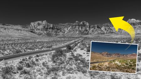 converting blue sky landscapes to monochrome