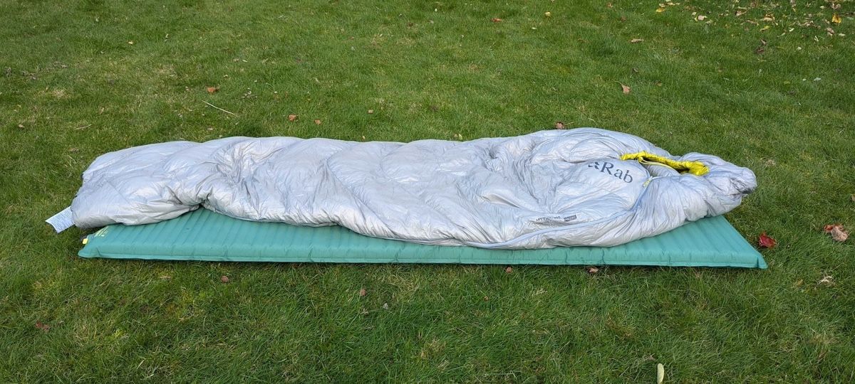 Therm-a-Rest NeoAir Venture sleeping pad with Rab sleeping bag