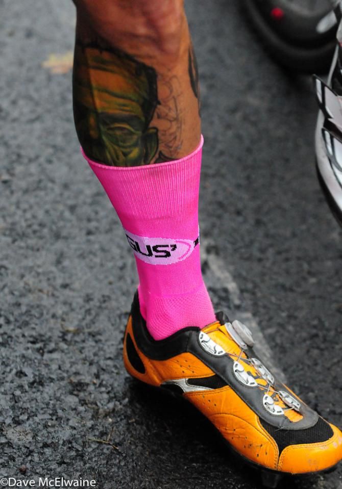 Ben Berden was wearing pink socks again today to support Breast Cancer Awareness Month