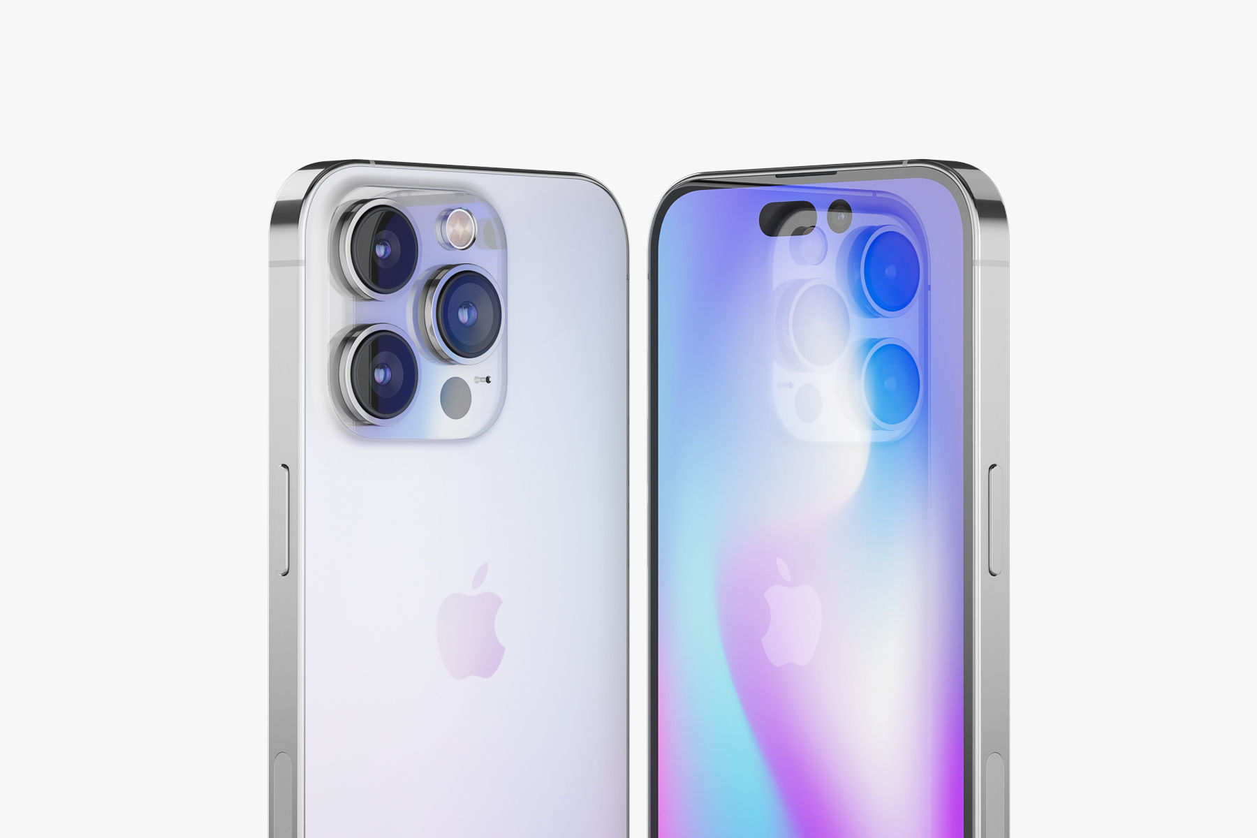 Front and back renders of the new iPhone 14 Pro Max