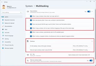 Windows 11 Multitasking settings